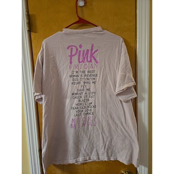 Ladies PINK FRIDAY NICKI MINAJ Pink Tshirt XXL - Picture 3 of 5